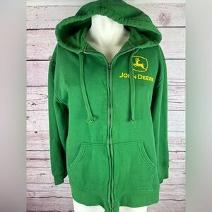 John Deere -Nothing Runs Like A Deer ,Hooded Zip front Sweatshirt Size XL